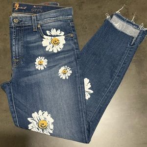 7 for all mankind denim High Waist Ankle Skinny Jeans Size 31